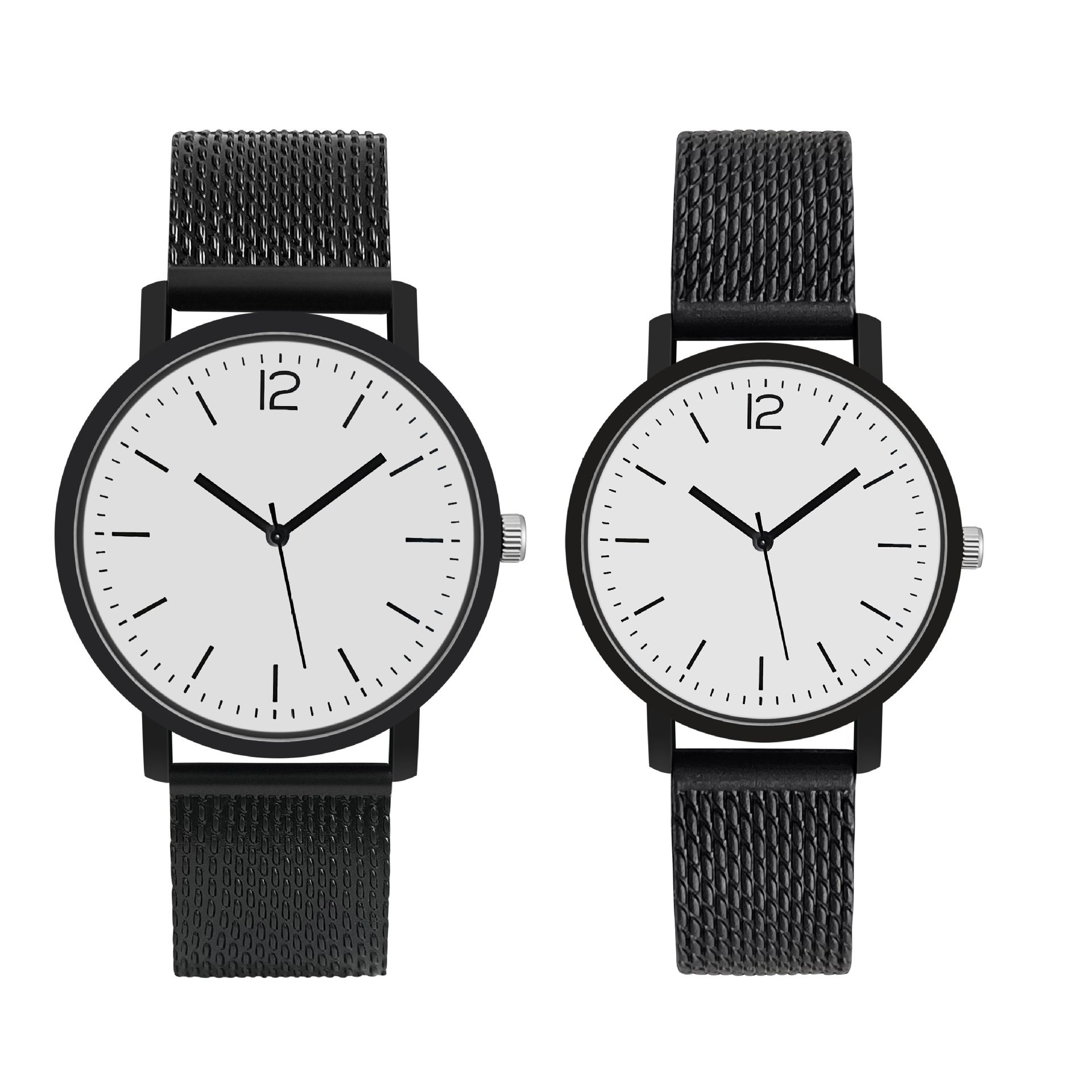 2 Pcs Simple digital couple watches for men  quartz watches  gift watches
