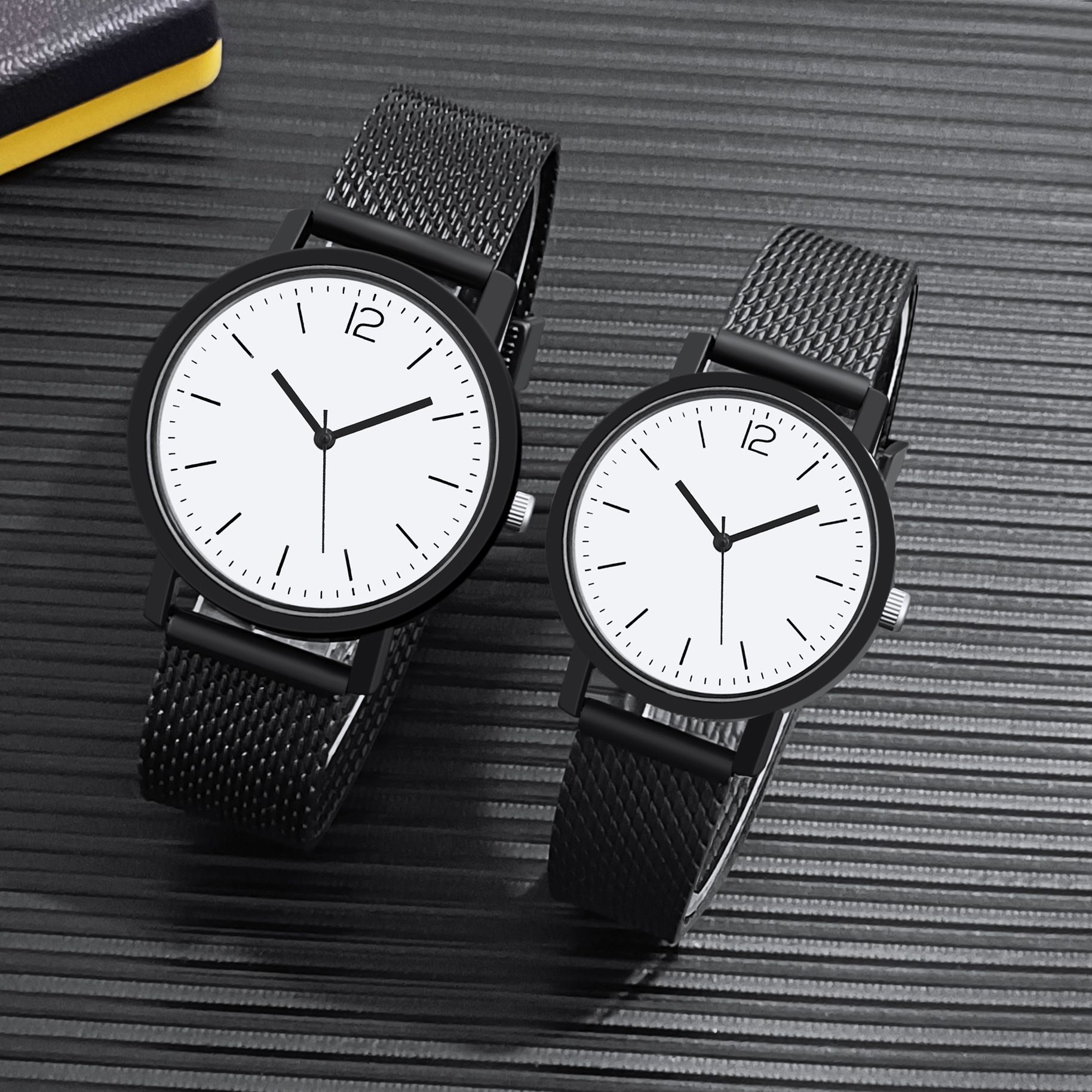 2 Pcs Simple digital couple watches for men  quartz watches  gift watches