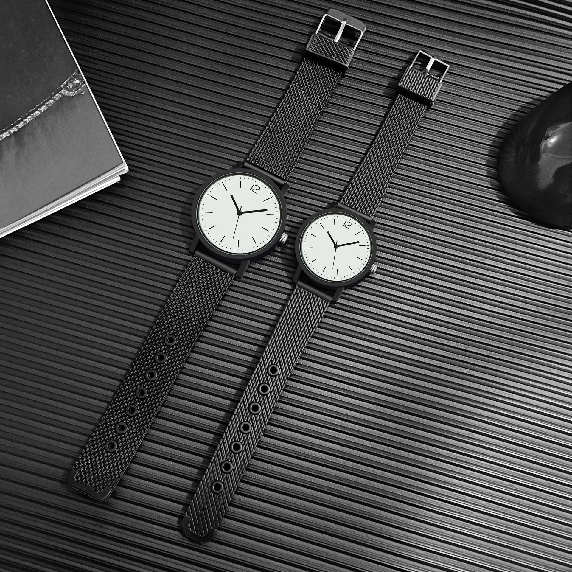 2 Pcs Simple digital couple watches for men  quartz watches  gift watches
