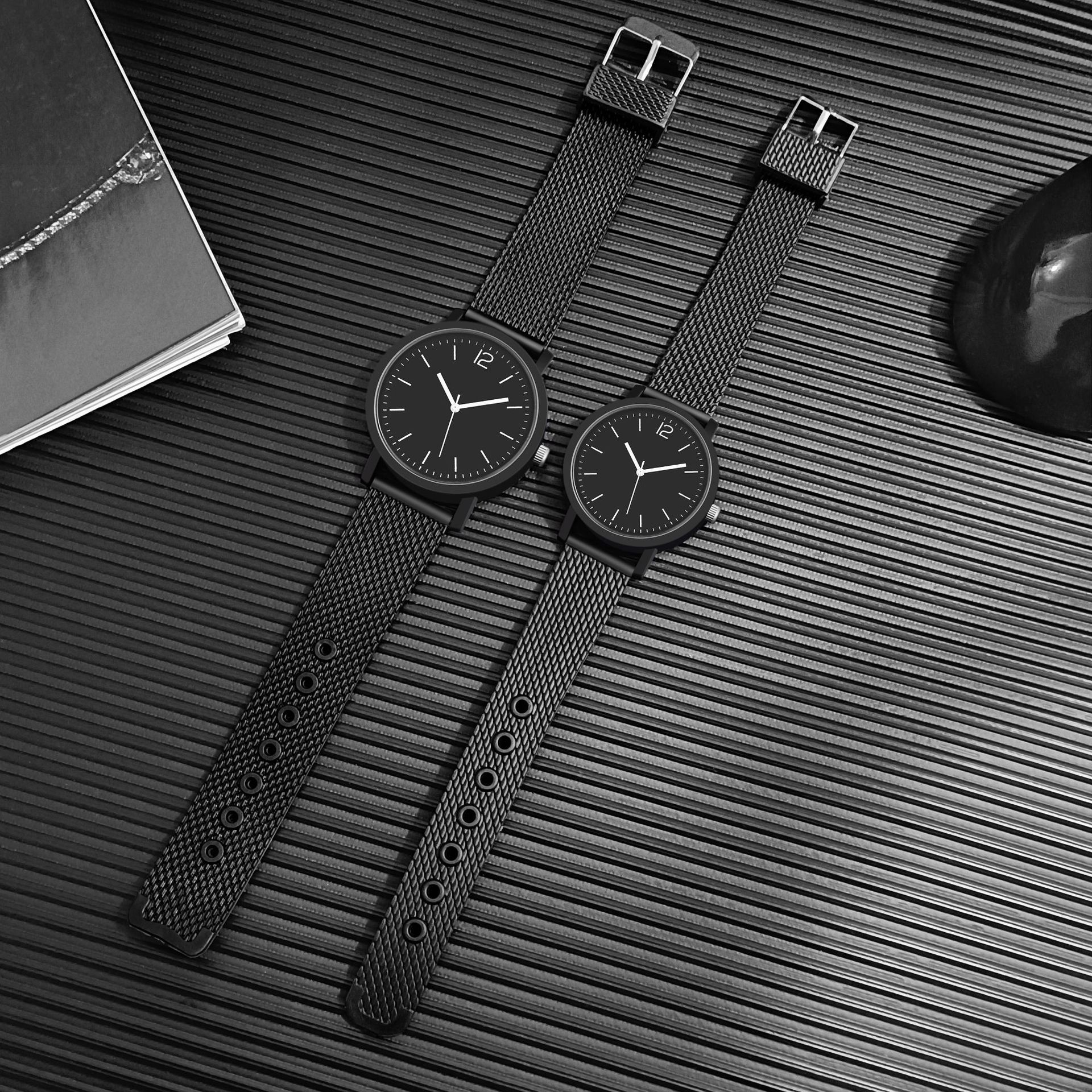 2 Pcs Simple digital couple watches for men  quartz watches  gift watches