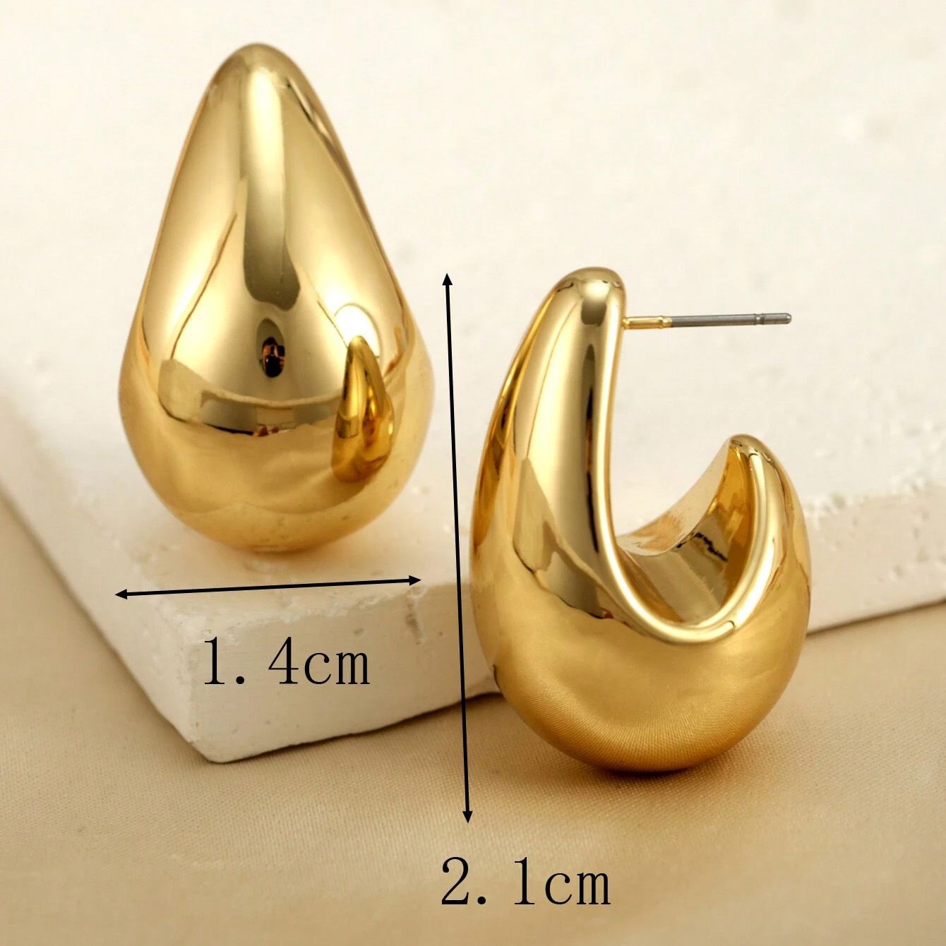 3PcsVintage teardrop-shaped elegant and versatile women's earrings