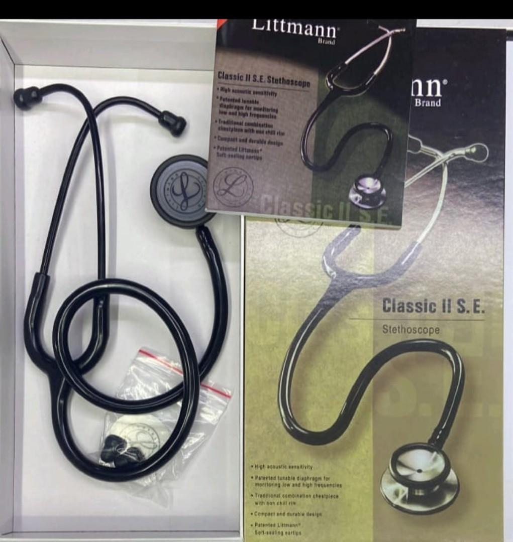 3M Littmann classic ll S.E Stethoscope Black Finish (Tunable diaphragm technology—a 3M invention—lets clinicians hear different frequency sounds by simply adjusting the pressure on the chestpiece)