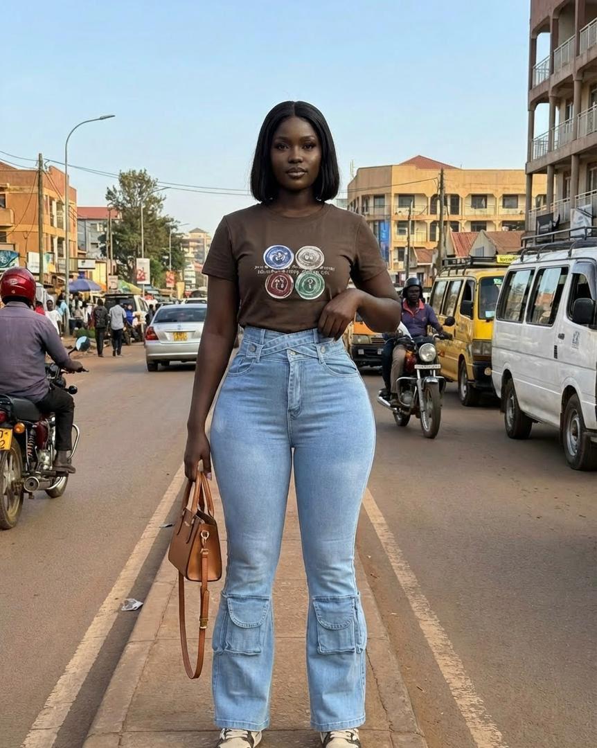 Timeless Stylish High quality Women Hard Jeans / denim cargo pants Wide Leg Casual Pants with multiple Pockets, High Waisted Cargo Pants,