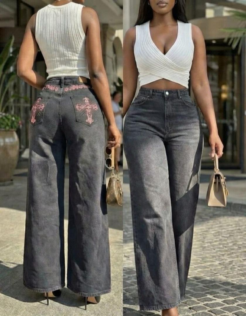 Timeless Stylish High quality Women Hard Jeans / denim cargo pants Wide Leg Casual Pants with multiple Pockets, High Waisted Cargo Pants unbeatable prices Flash Sale Women Gift ideas