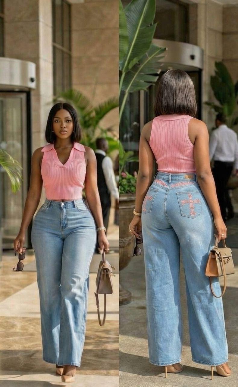 Timeless Stylish High quality Women Hard Jeans / denim cargo pants Wide Leg Casual Pants with multiple Pockets, High Waisted Cargo Pants unbeatable prices Flash Sale Women Gift ideas