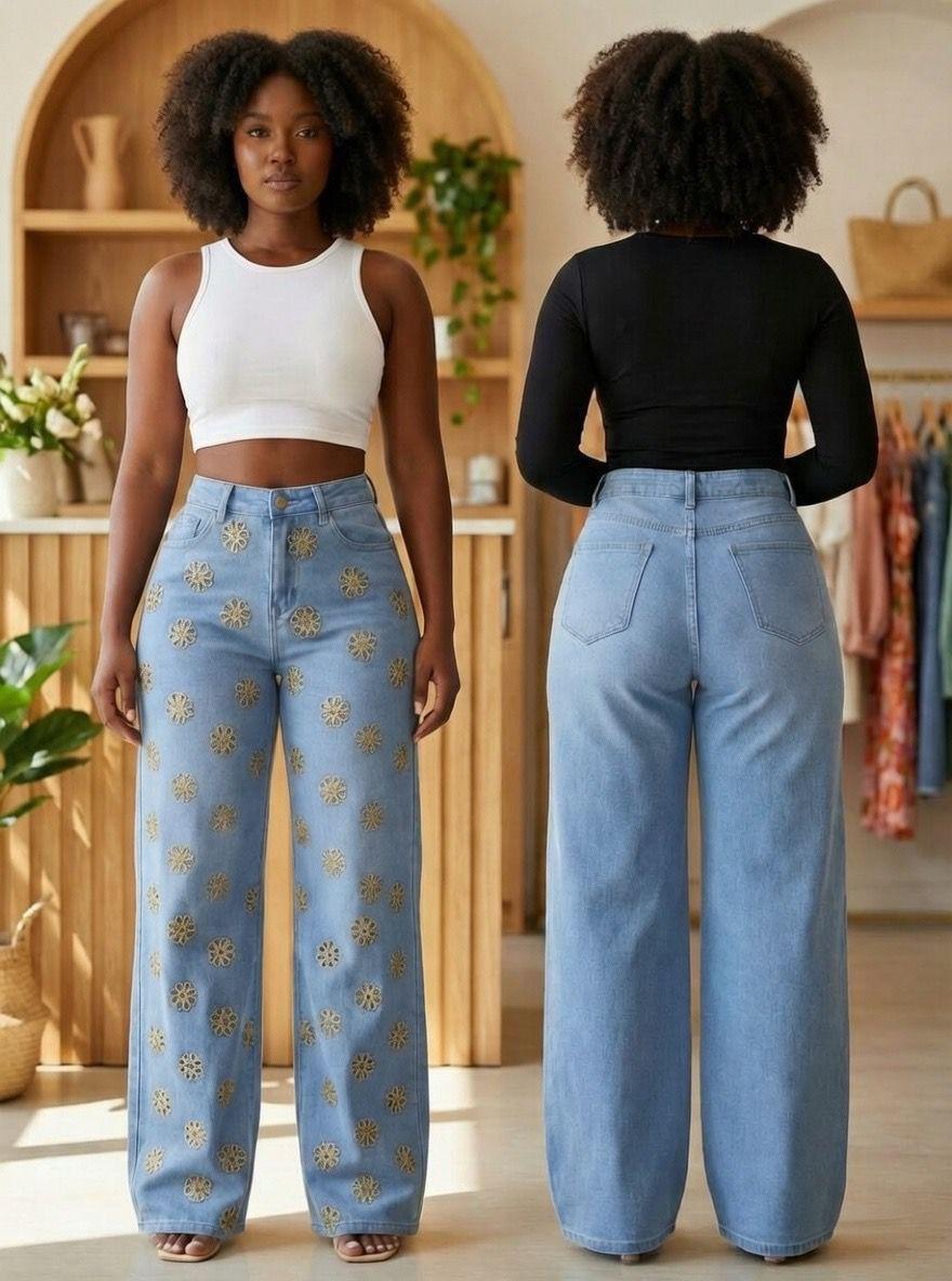 Timeless Stylish High quality Women Hard Jeans / denim cargo pants Wide Leg Casual Pants with multiple Pockets, High Waisted Cargo Pants unbeatable prices Flash Sale Women Gift ideas