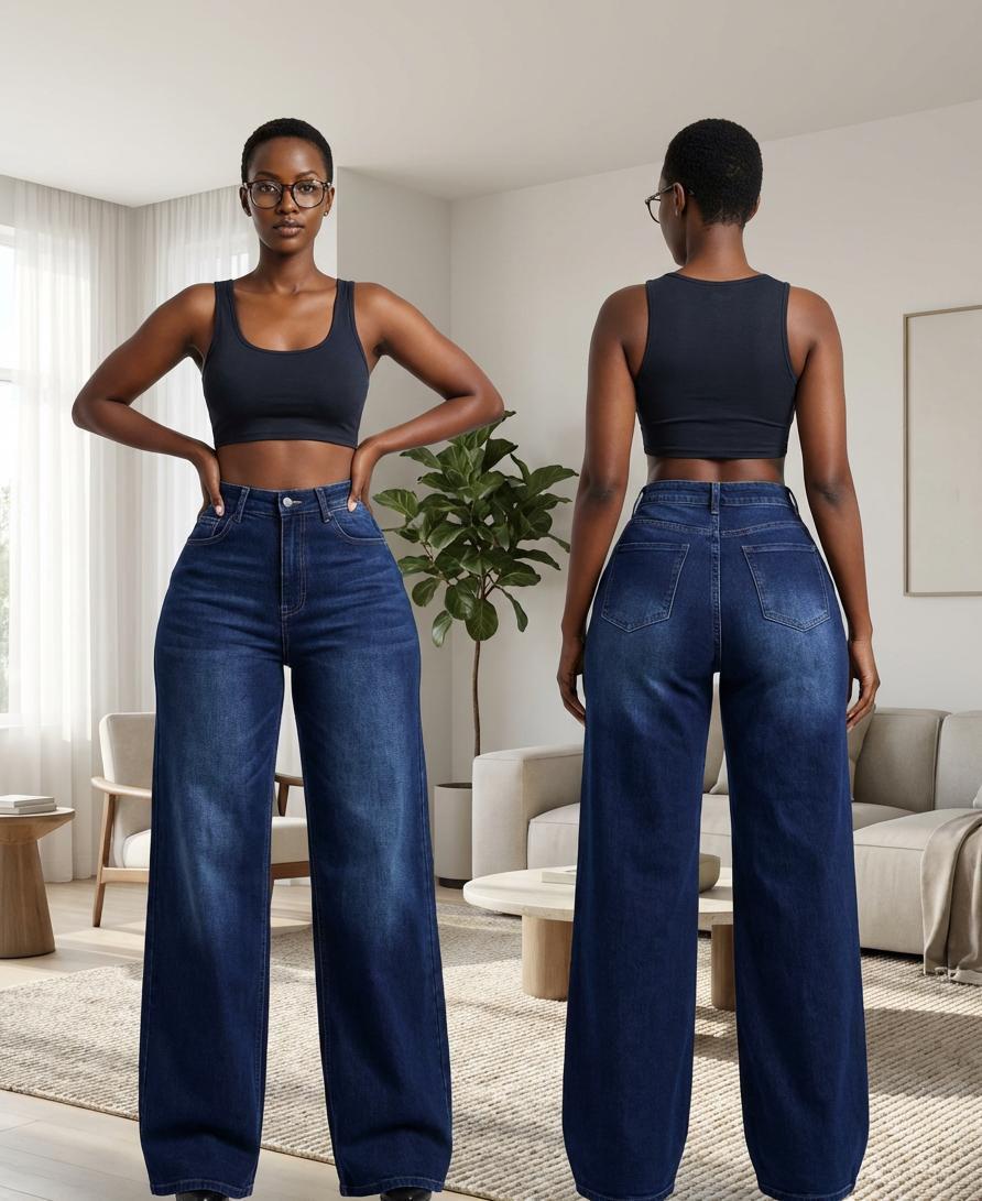 Timeless Stylish High quality Women Hard Jeans / denim cargo pants Wide Leg Casual Pants with multiple Pockets, High Waisted Cargo Pants unbeatable prices Flash Sale Women Gift ideas