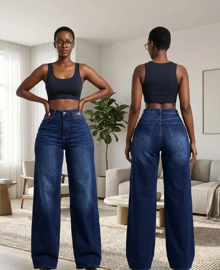 Timeless Stylish High quality Women Hard Jeans / denim cargo pants Wide Leg Casual Pants with multiple Pockets, High Waisted Cargo Pants unbeatable prices Flash Sale Women Gift ideas