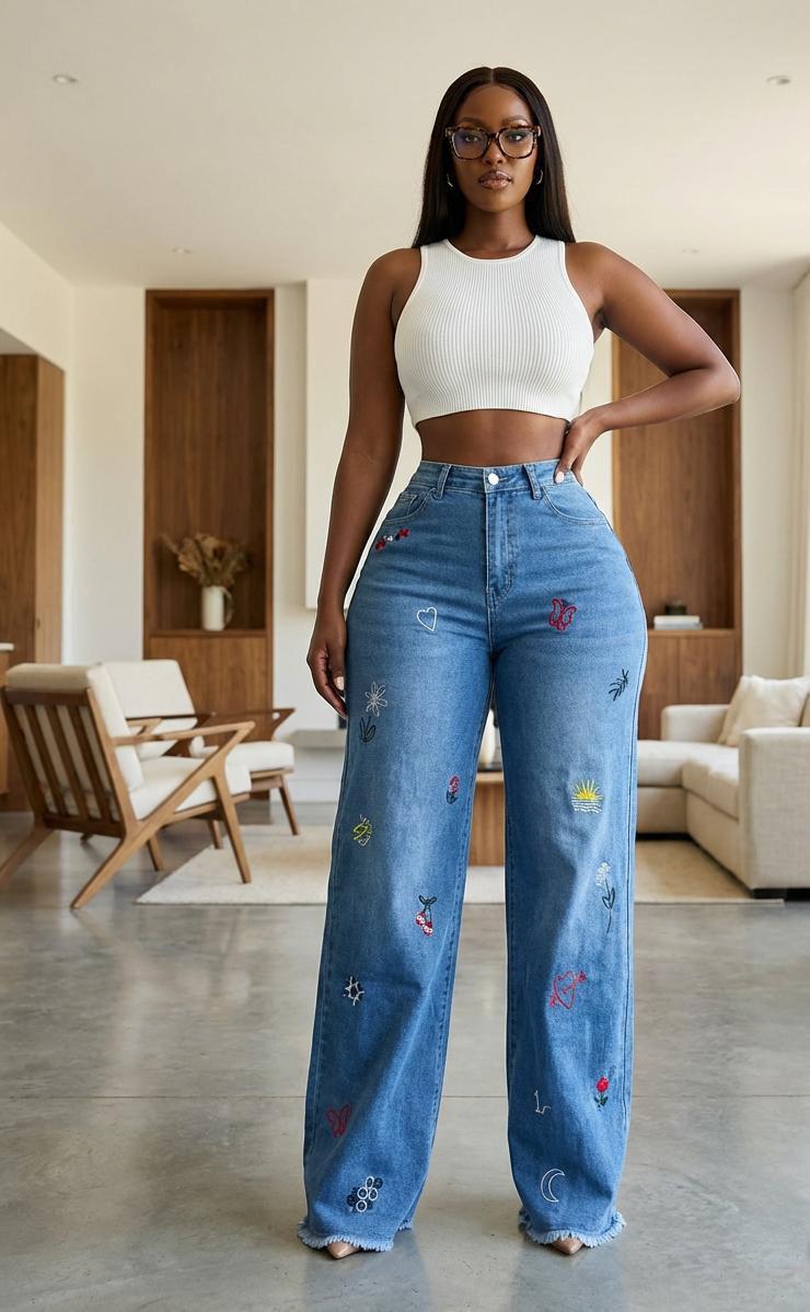 Timeless Stylish High quality Women Hard Jeans / denim cargo pants Wide Leg Casual Pants with multiple Pockets, High Waisted Cargo Pants unbeatable prices Flash Sale Women Gift ideas
