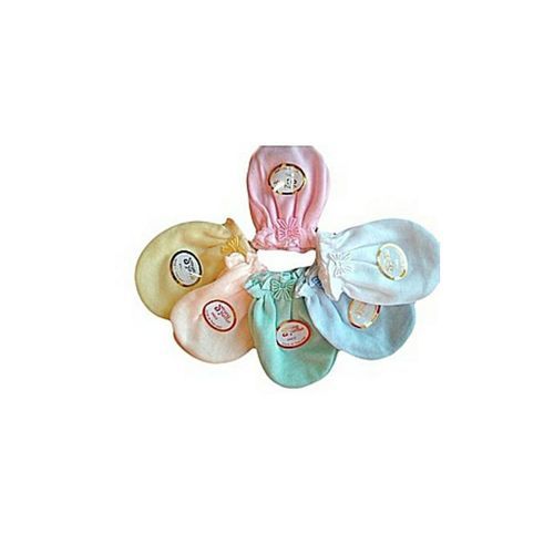 Fashion Newborn Baby Cotton Mittens - 3 Pcs - Assorted.