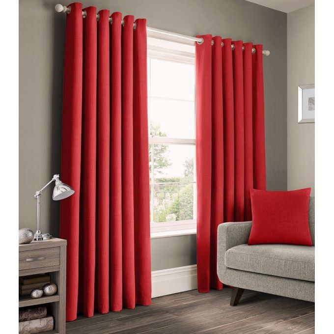 Red Curtain 2pcs(1m+1m)+ 1.5m HEAVY SHEAR