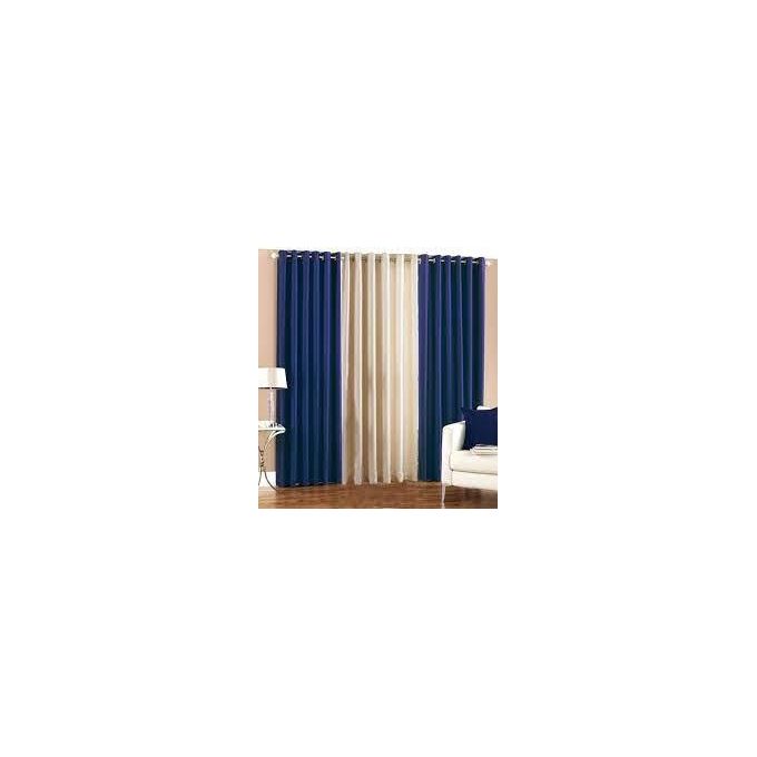 Navy Blue Curtain 2pcs(1m+1m)+ 1.5m HEAVY SHEAR