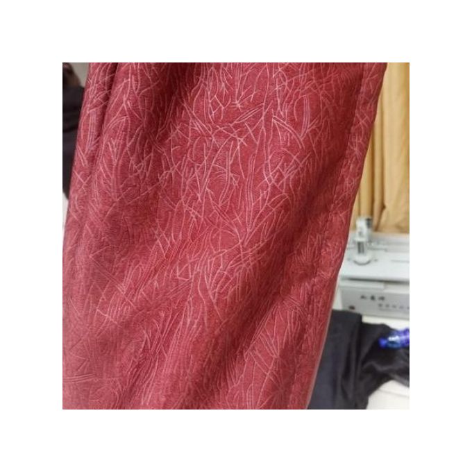 MAROON Curtain  2pcs(2M+2M)+3M HEAVY WHITE SHEER
