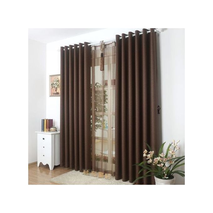 Brown Curtain  2pcs (2M+2M) WITHOUT SHEER