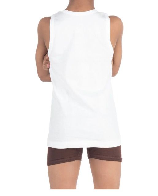 Kids Boys Underwear Vests 100% Soft Cotton Tank Tops Kids Sleeveless White Vest (3 in 1)