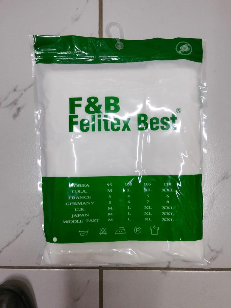 Felix Best men's vests 100% cotton - 3 pack (All White)