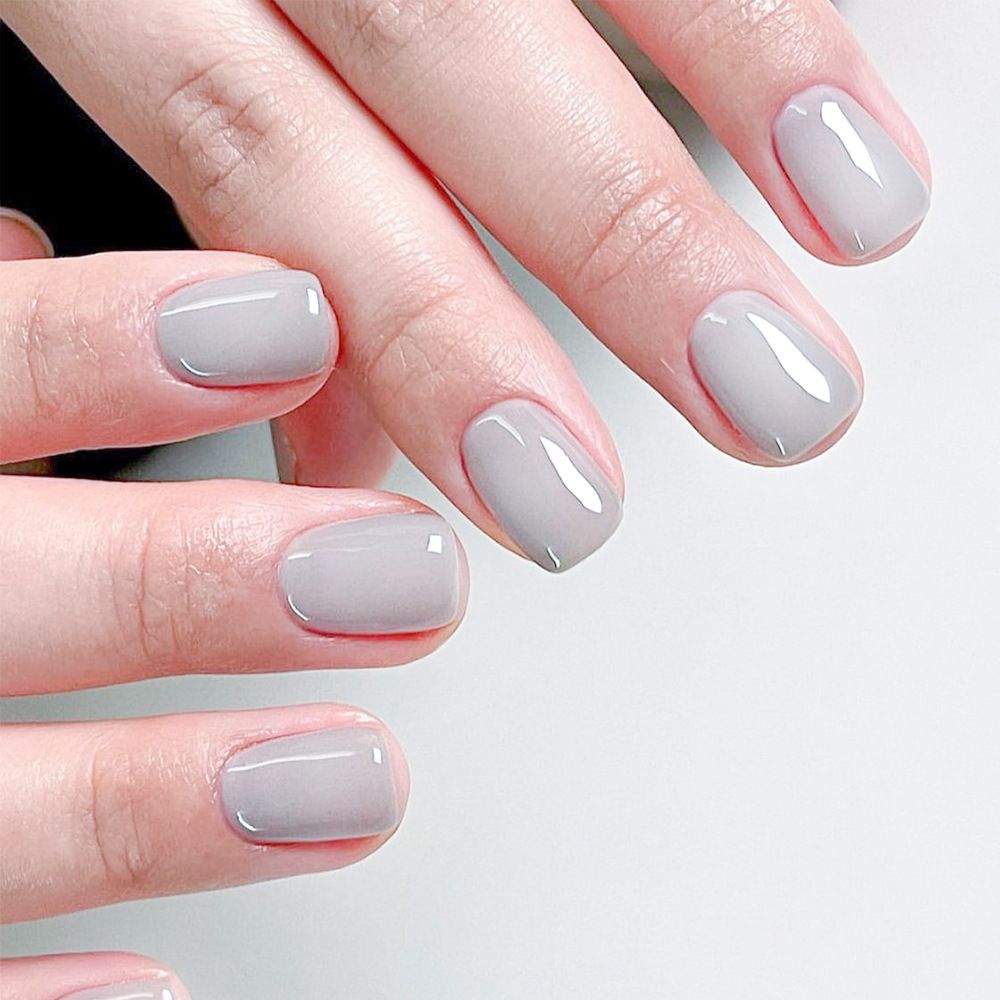 24pcs Colourful Wearable Nail Stickers Detachable False Nail Tips With Jelly Stickers Nails Art Fake nails Stickers Short Square Shape