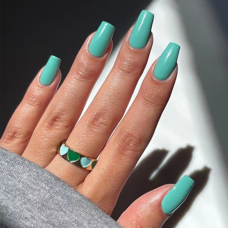24pcs Colourful Wearable Nail Stickers detachable False Nail Tips With Jelly Stickers Nails Art Fake Nails Stickers