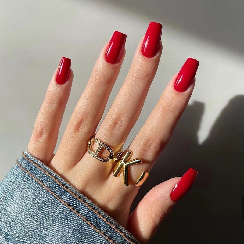 24pcs Colourful Wearable Nail Stickers detachable False Nail Tips With Jelly Stickers Nails Art Fake Nails Stickers