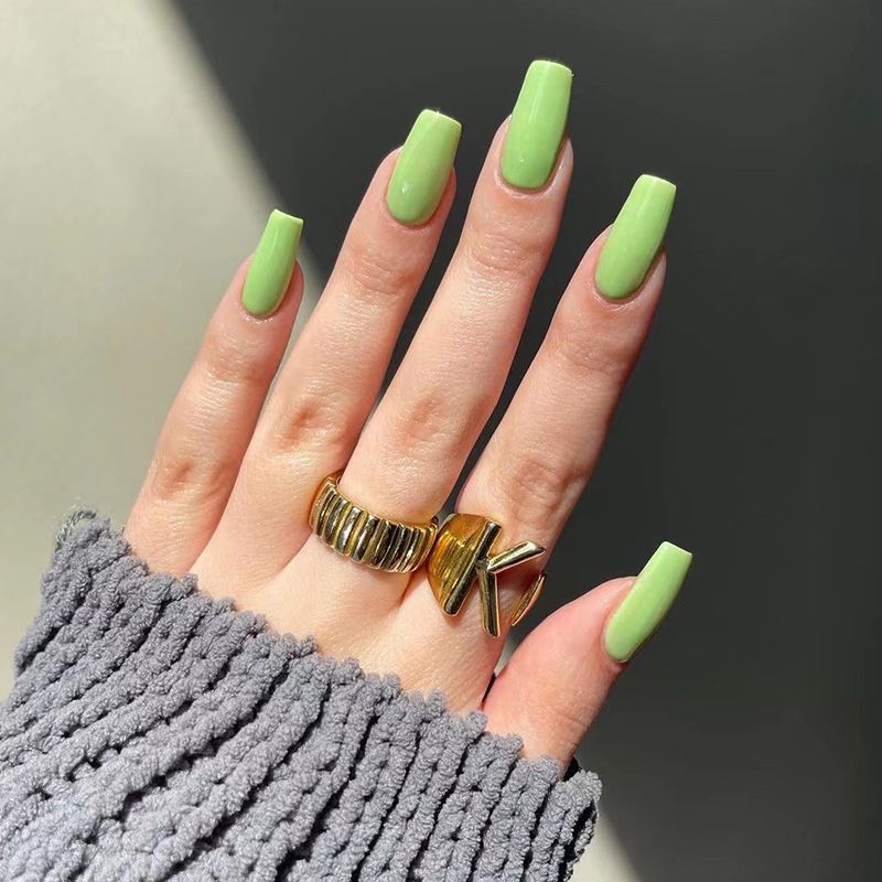 24pcs Colourful Wearable Nail Stickers detachable False Nail Tips With Jelly Stickers Nails Art Fake Nails Stickers