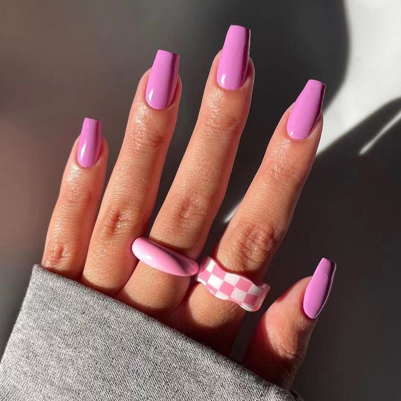 24pcs Colourful Wearable Nail Stickers detachable False Nail Tips With Jelly Stickers Nails Art Fake Nails Stickers