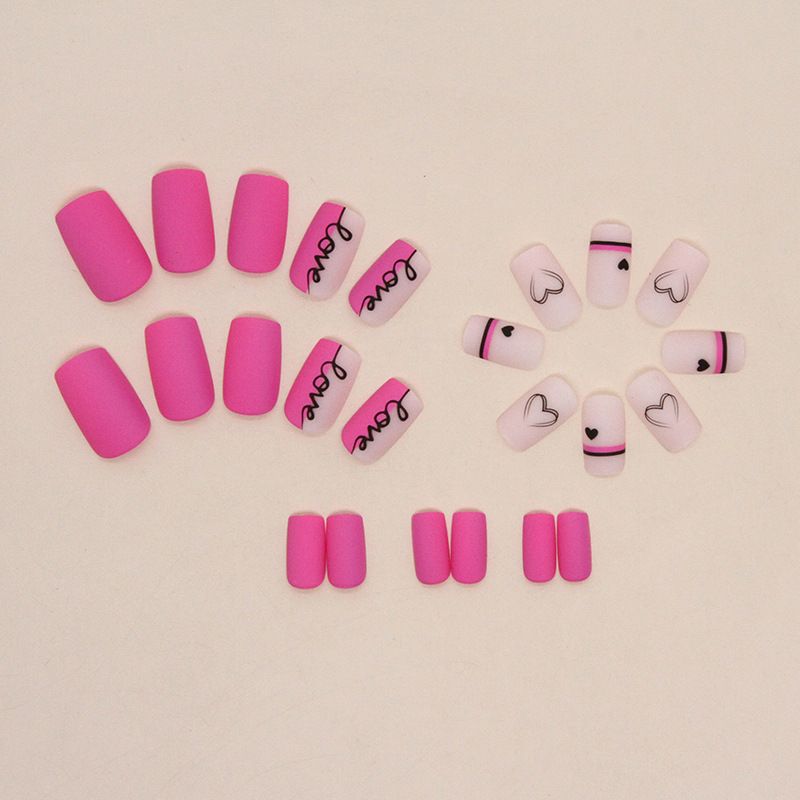 24pcs Wearable Fake Nails Reusable Stick On Nails Press on Full Cover False Nail Tips with Jelly Stickers Makeup Accessories view 6