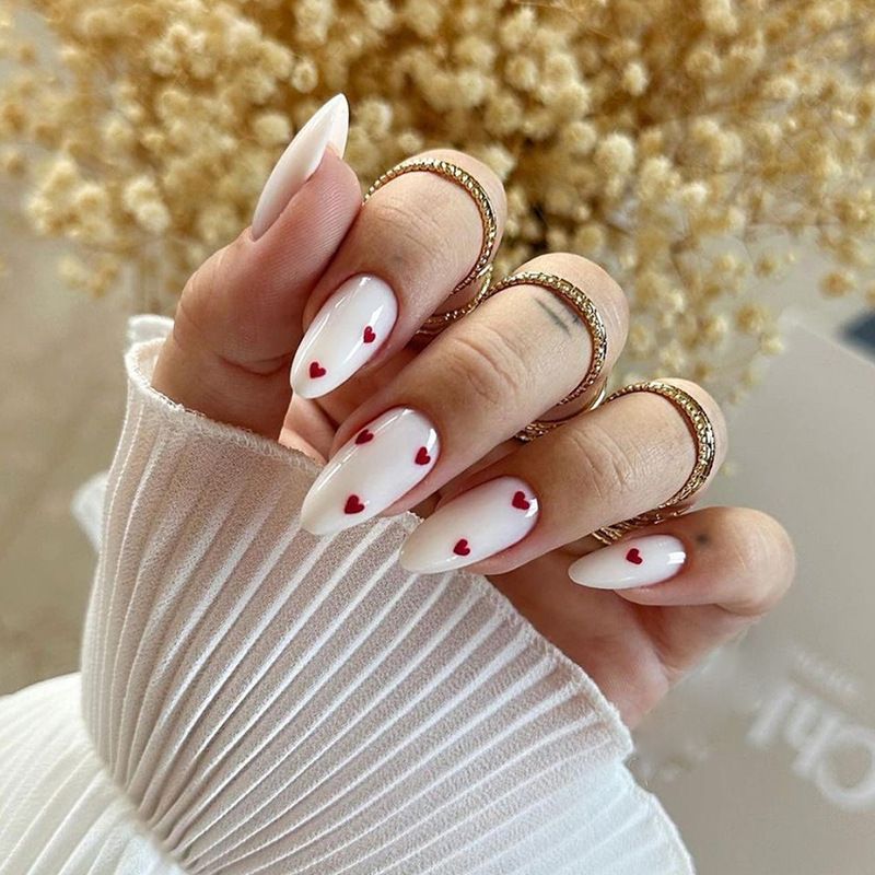 24pcs Wearable Fake Nails Reusable Stick On Nails Press on Full Cover False Nail Tips with Jelly Stickers Makeup Accessories view 4