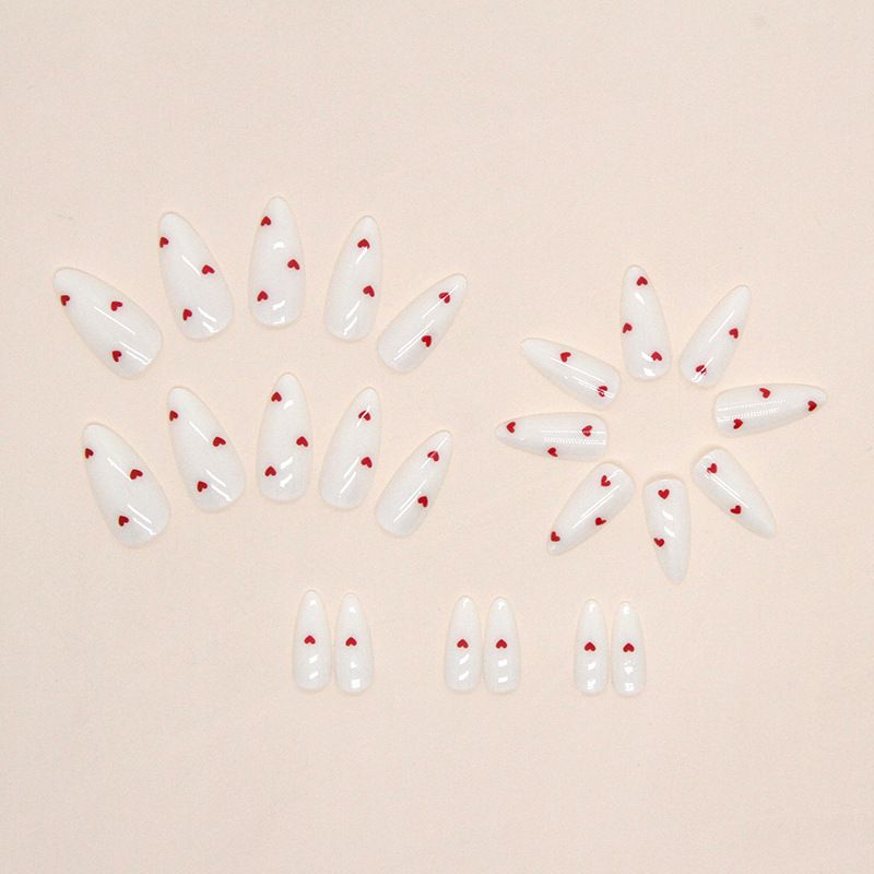 24pcs Wearable Fake Nails Reusable Stick On Nails Press on Full Cover False Nail Tips with Jelly Stickers Makeup Accessories view 8