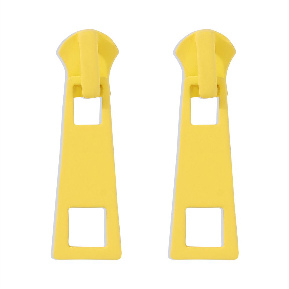 Women Earrings Creative Personality Relief Zipper Earrings Women's Fashion Accessories Jewellery Zip Candy Color