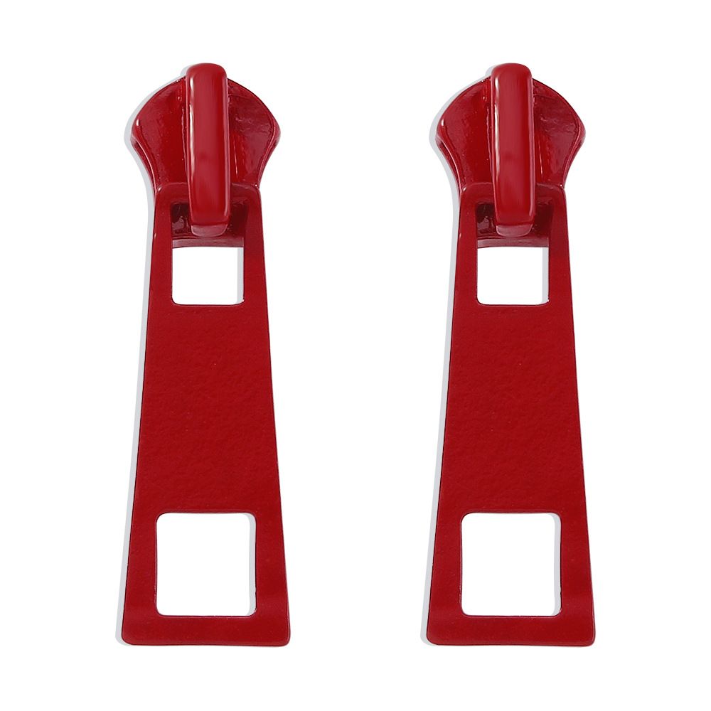 Women Earrings Creative Personality Relief Zipper Earrings Women's Fashion Accessories Jewellery Zip Candy Color
