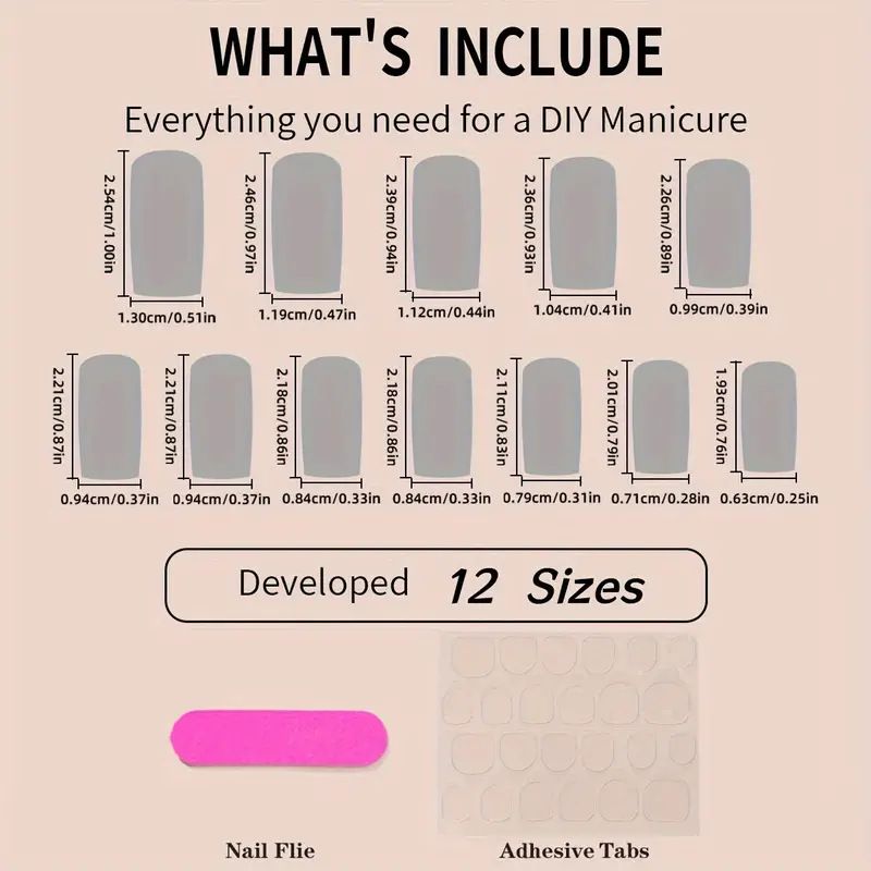 NEW 24pcs Wearable Fake Nails Color Change Reusable Stick On Nails Press on Full Cover False Nail Tips with Jelly Stickers Makeup Accessories view 10