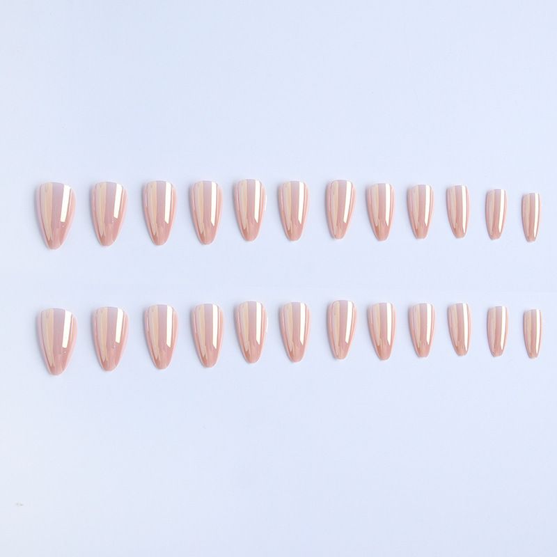 NEW 24pcs Wearable Fake Nails Color Change Reusable Stick On Nails Press on Full Cover False Nail Tips with Jelly Stickers Makeup Accessories view 6