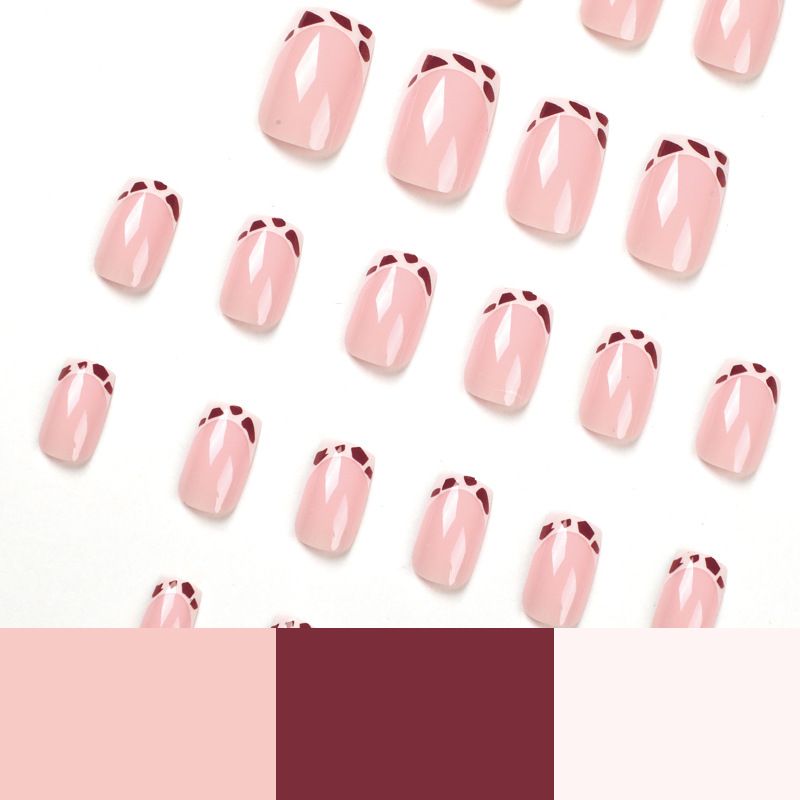24pcs Leopard Print Wearable Fake Nails Reusable Stick On Nails Press on Full Cover False Nail Tips with Jelly Stickers Makeup Accessories view 9