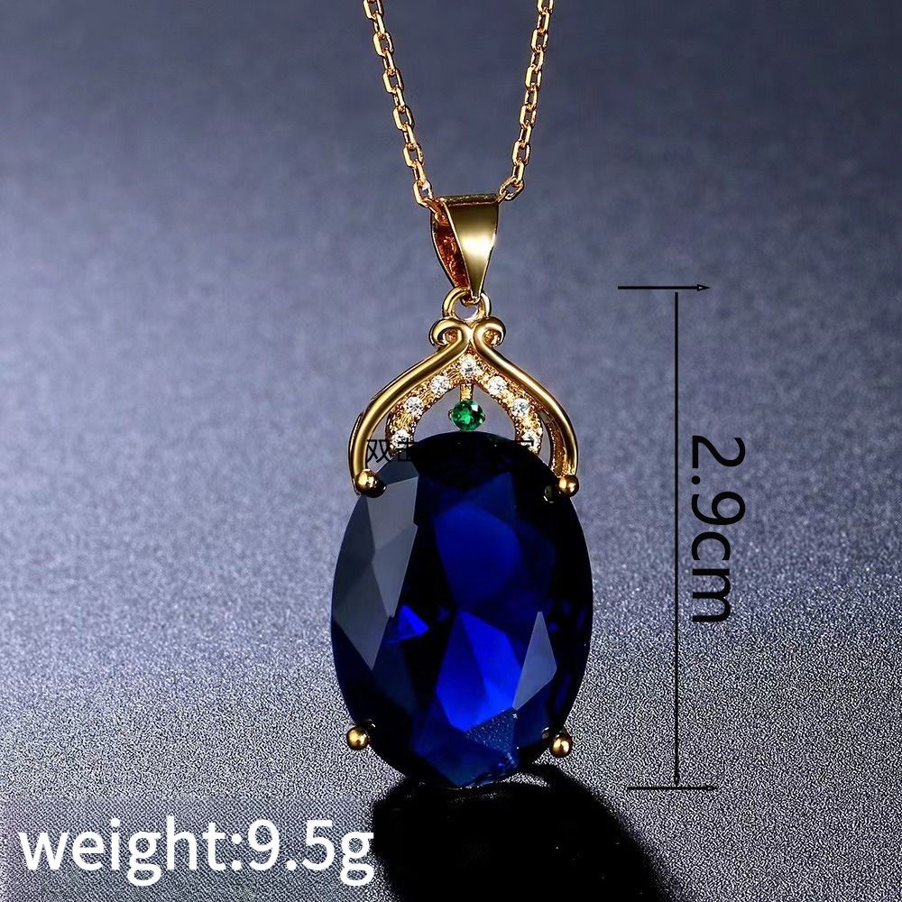 Hot Sale Women'S Fashion Luxury Amethyst Pendant Necklace Ametrine Gemstone Necklace