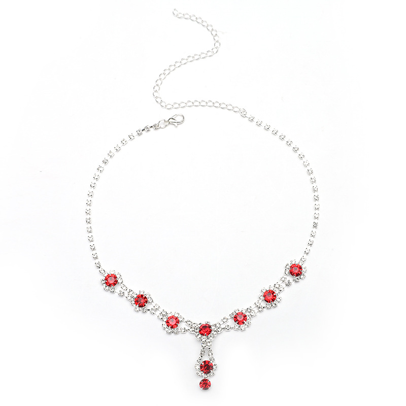 Fashion Temperament Elegant Bridal Necklace Earrings Set European And American New Products Simple Trend Claw Chain Jewelry Set