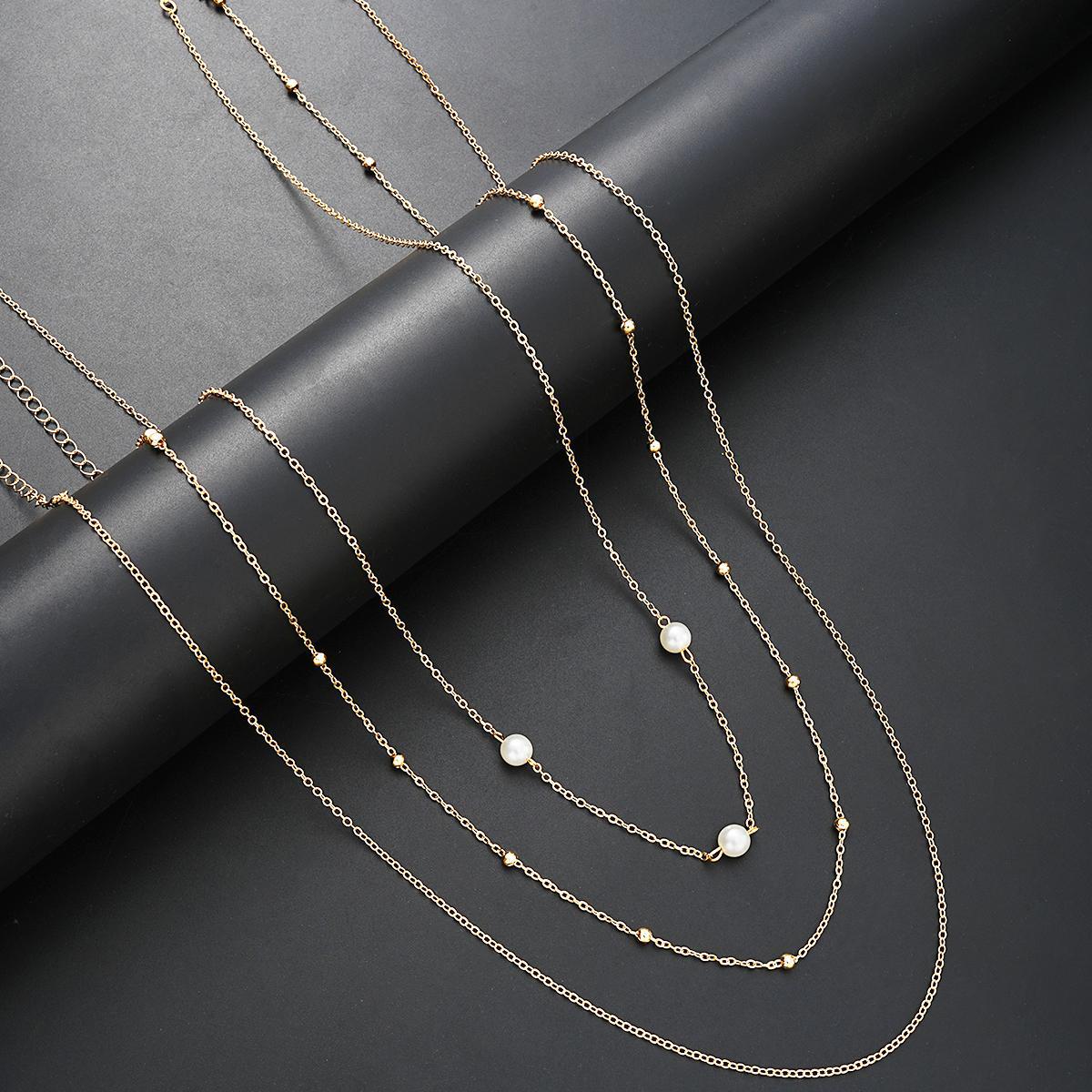 Hot-Selling Waist Chain Temperament Metal Chain Sexy Multi-Layer Retro Pearl Waist Chain Simple Body Chain