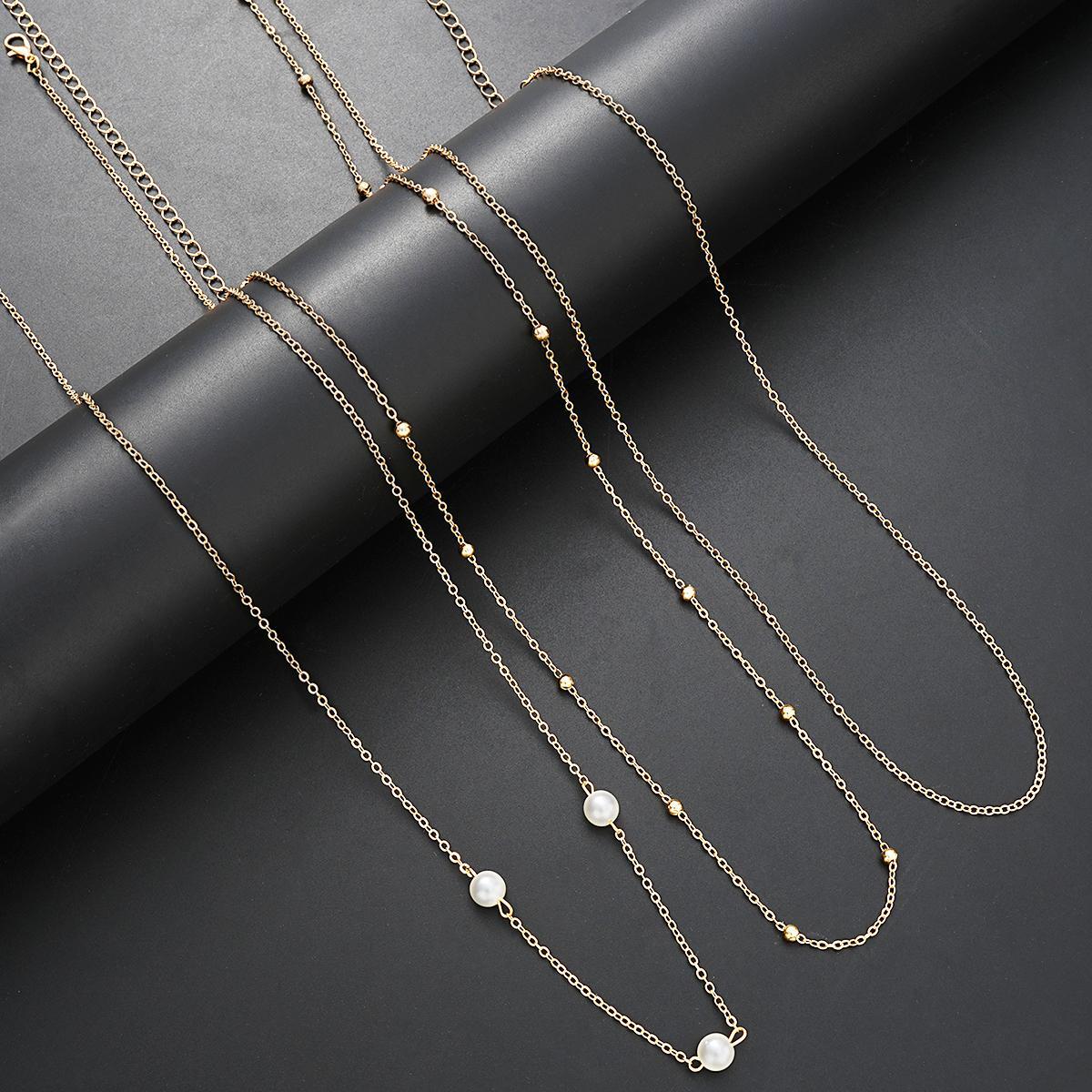 Hot-Selling Waist Chain Temperament Metal Chain Sexy Multi-Layer Retro Pearl Waist Chain Simple Body Chain
