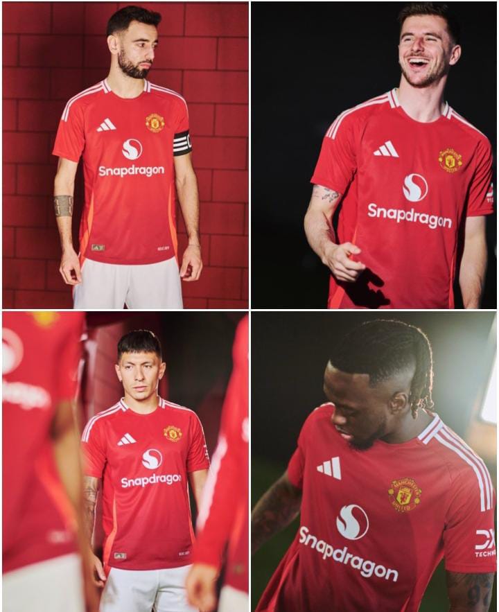2024/2025 Best Quality New Season MANCHESTER UNITED Original Home Kit Football Jersey; New Authentic Unisex Jersey/ Active Wear/ Athletic Supporters