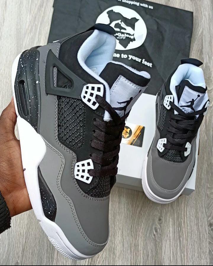 Authentic Air Jordan 4 Retro ''Fear Pack'' Sneakers; Best Quality Original Unisex Breathable Shoes J4 Sneakers
