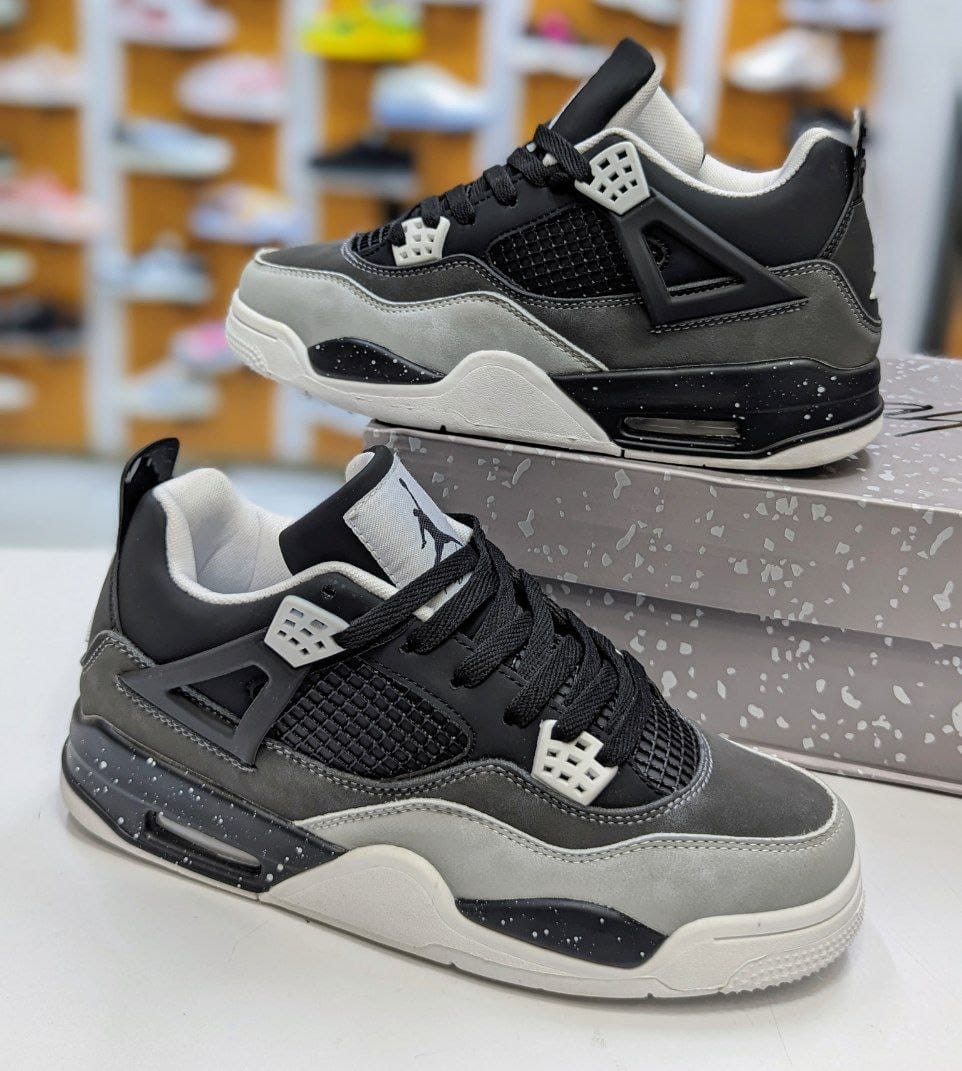Authentic Air Jordan 4 Retro ''Fear Pack'' Sneakers; Best Quality Original Unisex Breathable Shoes J4 Sneakers