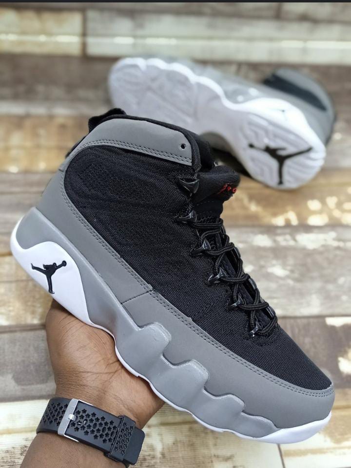 Authentic Air Jordan 9 Retro Particle Grey Sneakers; Best Quality Original Unisex Breathable Shoes J9 Sneakers