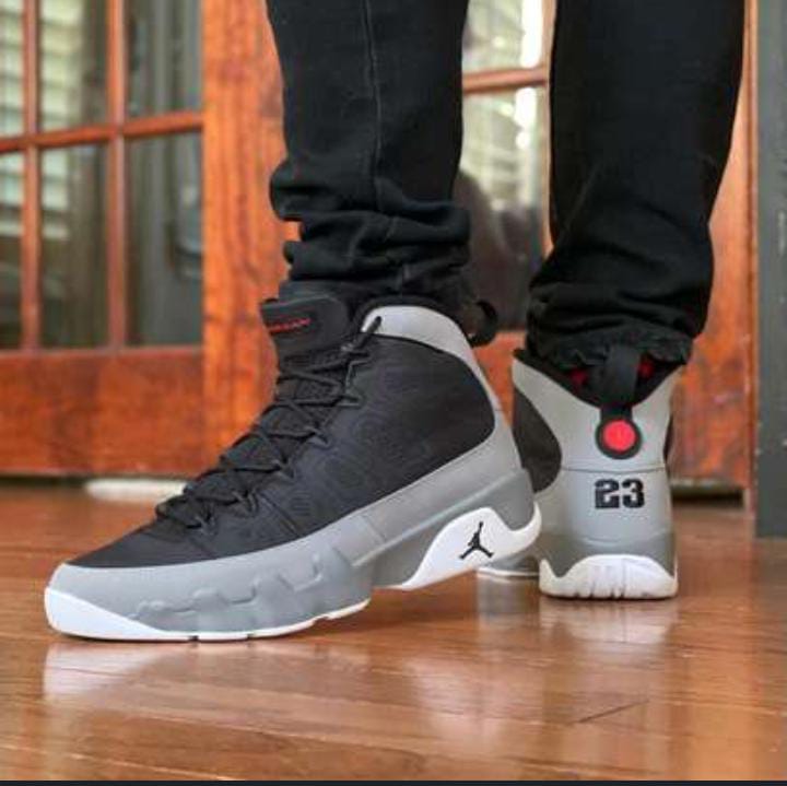 Authentic Air Jordan 9 Retro Particle Grey Sneakers; Best Quality Original Unisex Breathable Shoes J9 Sneakers