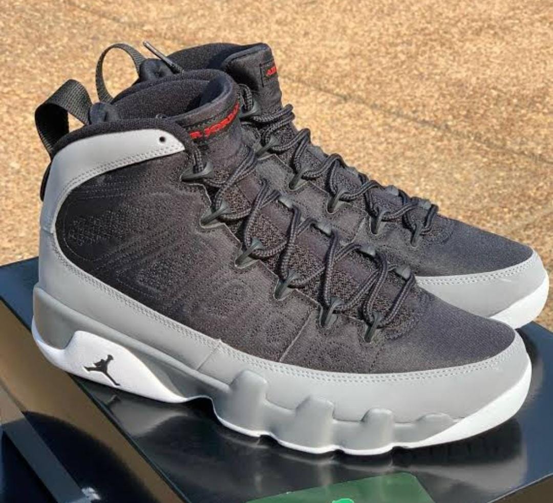 Authentic Air Jordan 9 Retro Particle Grey Sneakers; Best Quality Original Unisex Breathable Shoes J9 Sneakers