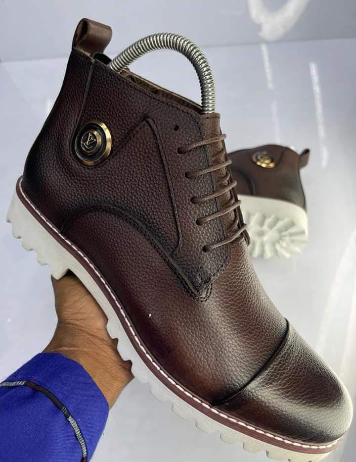 LIMITED OFFER!!! Men's Original Premium Leather Chelsea Boots, Official Casual High Top Timberland  Men's Shoes Rubber White Sole Boots