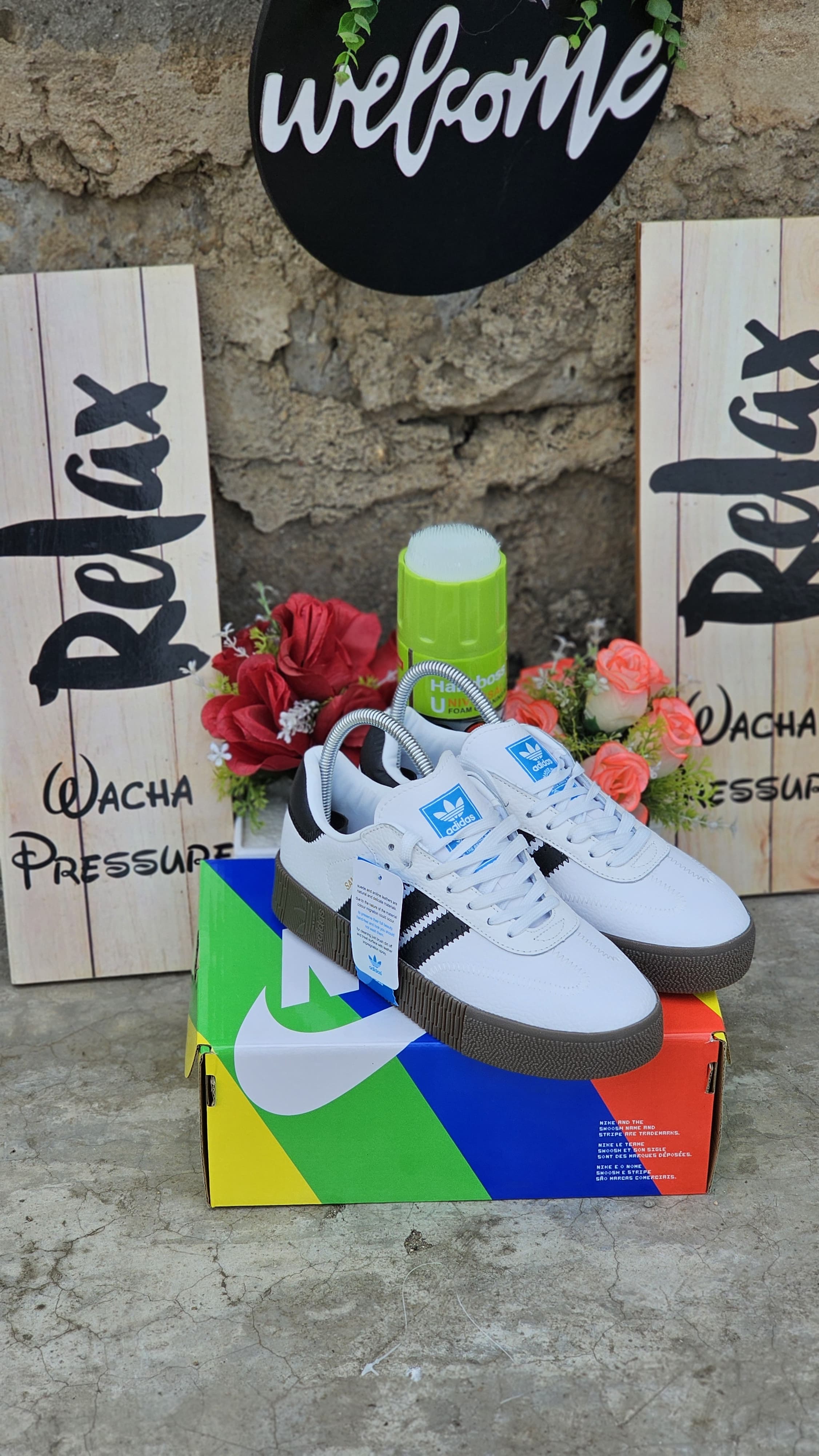 ORIGINAL SAMBA ROSE ''OG Cloud White'' Low Cut Sneakers; Best Quality Women's Shoes Unisex Sneakers