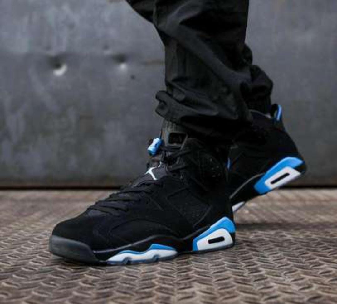 New Fashion Air Jordan 6 Retro '' UNC Black'' Men's Sneakers; Authentic & Best Quality Unisex Shoes J6 Sneakers
