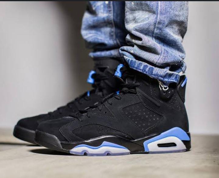 New Fashion Air Jordan 6 Retro '' UNC Black'' Men's Sneakers; Authentic & Best Quality Unisex Shoes J6 Sneakers