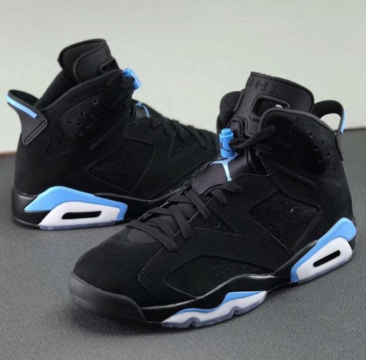 New Fashion Air Jordan 6 Retro '' UNC Black'' Men's Sneakers; Authentic & Best Quality Unisex Shoes J6 Sneakers