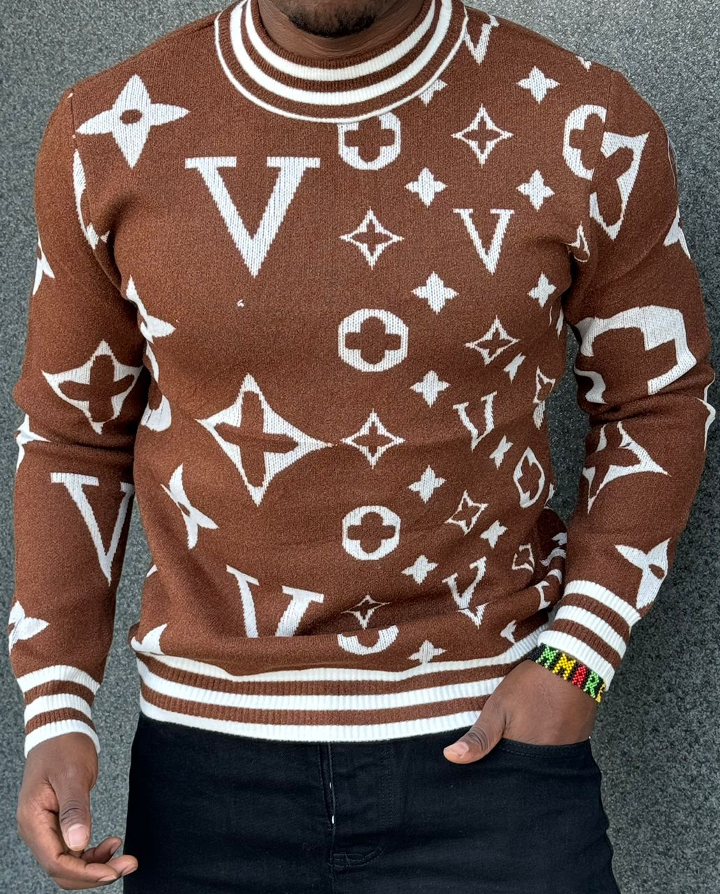 2024 New Fashion Men's Designer Plaid Warm O-Neck Sweater; Unisex Fashion Classy Clothing Pullover Male Knitwear Cardigans