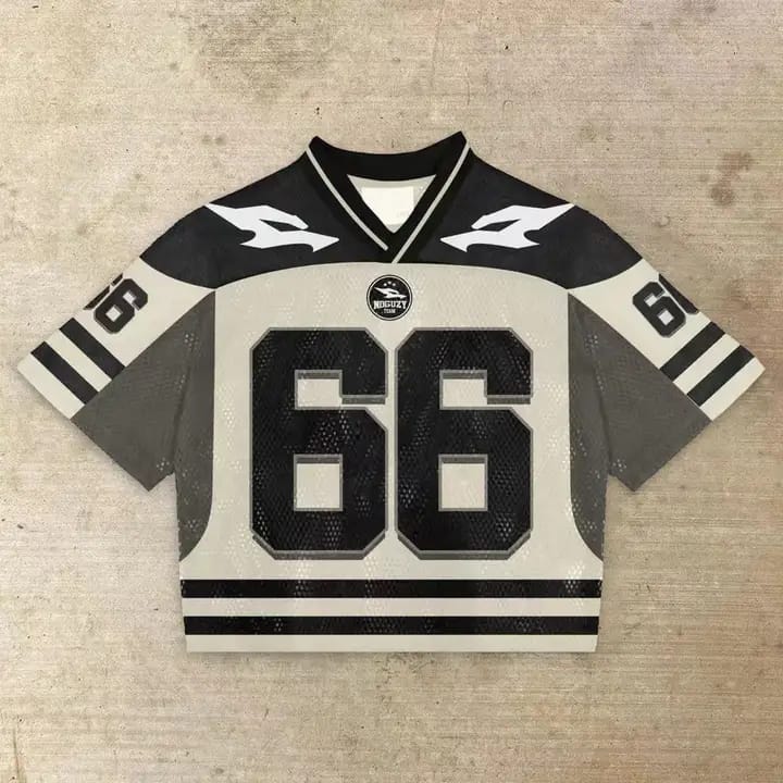 Streetwear Jersey Y2K T Shirt for Ladies American Rock Hip Hop Graphic Oversized Baseball Uniform Sportswear Jersey Short Sleeved Tops